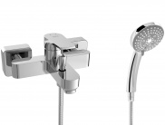 Single lever bath/shower mixer with shower set